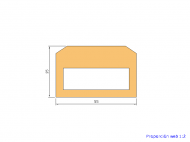 Silicone Profile P1895E - type format D - irregular shape