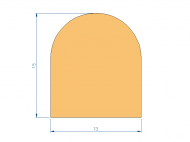 Silicone Profile P1904DO - type format D - irregular shape