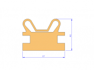 Silicone Profile P1913A - type format Lamp - irregular shape