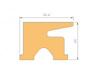 Silicone Profile P1926 - type format Lipped - irregular shape