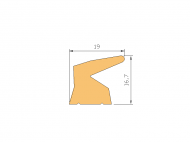 Silicone Profile P1971 - type format Lipped - irregular shape