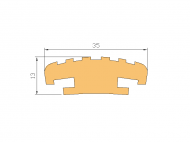 Silicone Profile P201 - type format Lamp - irregular shape