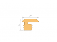 Silicone Profile P201A - type format Lipped - irregular shape
