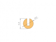 Silicone Profile P2039B - type format U - irregular shape