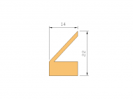 Silicone Profile P20548 - type format Lipped - irregular shape