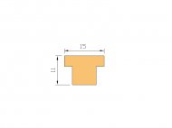 Silicone Profile P2055B - type format T - irregular shape