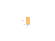 Silicone Profile P2055E - type format D - irregular shape