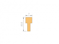 Silicone Profile P2055G - type format T - irregular shape