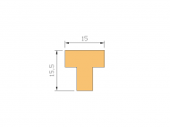 Silicone Profile P2055I - type format T - irregular shape