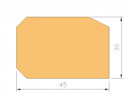 Silicone Profile P20630 - type format D - irregular shape