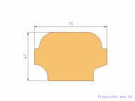 Silicone Profile P206V - type format D - irregular shape
