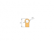 Silicone Profile P20711B - type format D - irregular shape