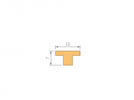 Silicone Profile P20711H - type format T - irregular shape