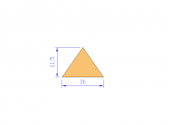 Silicone Profile P20711J - type format Triangle - regular shape