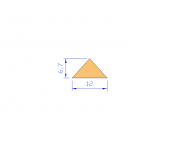 Silicone Profile P20711K - type format Triangle - regular shape