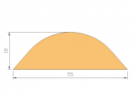 Silicone Profile P2075A - type format D - irregular shape