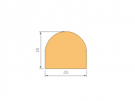 Silicone Profile P2107B - type format D - irregular shape