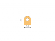 Silicone Profile P2111 - type format D - irregular shape