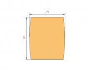 Silicone Profile P2153 - type format D - irregular shape