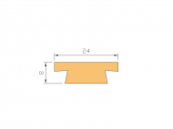 Silicone Profile P2200B - type format T - irregular shape