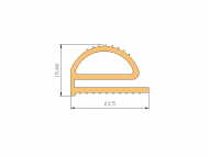 Silicone Profile P221-E - type format e - irregular shape