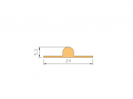 Silicone Profile P2216A - type format Flat Silicone profile with Bubble - irregular shape