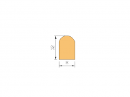 Silicone Profile P221C - type format D - irregular shape