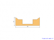 Silicone Profile P221G - type format U - irregular shape