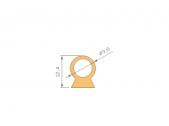 Silicone Profile P2222B - type format D - irregular shape