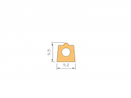 Silicone Profile P2222F - type format D - irregular shape