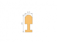 Silicone Profile P2222X1 - type format Lamp - irregular shape