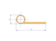 Silicone Profile P2231A - type format solid b/p shape - irregular shape