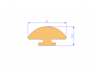 Silicone Profile P2231B - type format Lamp - irregular shape