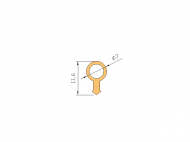 Silicone Profile P227A - type format D - irregular shape