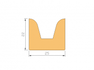 Silicone Profile P2397A - type format Horns - irregular shape