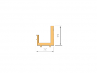 Silicone Profile P2403A - type format U - irregular shape