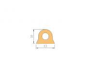 Silicone Profile P2413B - type format D - irregular shape