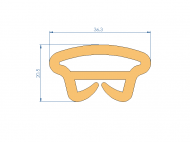 Silicone Profile P2450Y - type format Silicone Tube - irregular shape