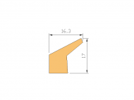 Silicone Profile P252A - type format Lipped - irregular shape