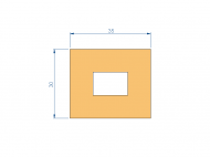 Silicone Profile P2554T - type format D - irregular shape