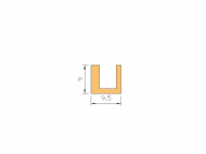 Silicone Profile P2566 - type format U - irregular shape