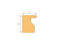 Silicone Profile P2575 - type format Lipped - irregular shape