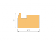 Silicone Profile P2575A - type format U - irregular shape