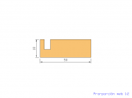 Silicone Profile P2575B - type format U - irregular shape