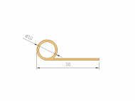 Silicone Profile P2688A - type format solid b/p shape - irregular shape