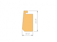 Silicone Profile P268BG - type format Lipped - irregular shape