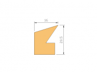 Silicone Profile P268BJ - type format Lipped - irregular shape