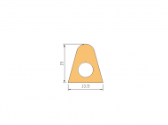 Silicone Profile P268BU - type format D - irregular shape