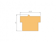 Silicone Profile P268BZ - type format T - irregular shape