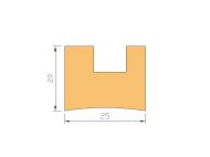 Silicone Profile P268CA - type format U - irregular shape